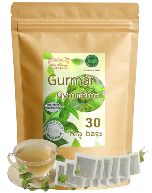 Hida Beauty Gurmar Gymnema Sylvestre Tea 30 Count Dried Loose Leaf