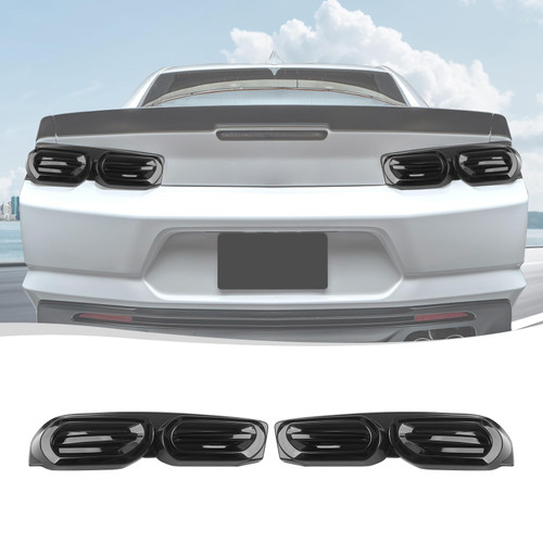 Voodonala for Chevy Camaro 2019+ Rear Tailgate Lamp Cover Smoke Black Style Compatible with Chevy Camaro 2019-2023