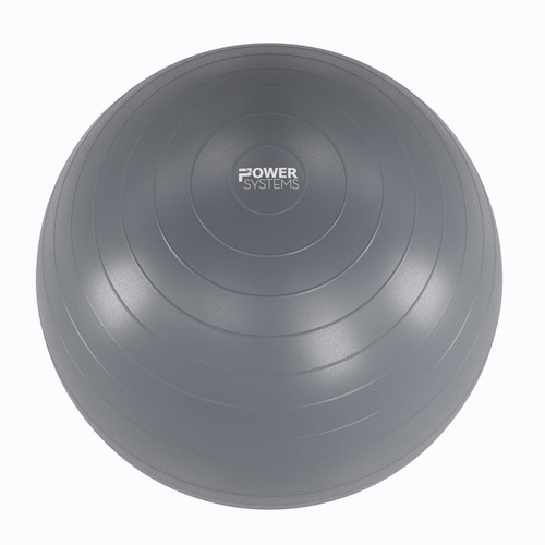 Power Systems Versa Ball Pro Stability Ball - Large Gym, Chair or Birthing Ball (Gray, 75cm)
