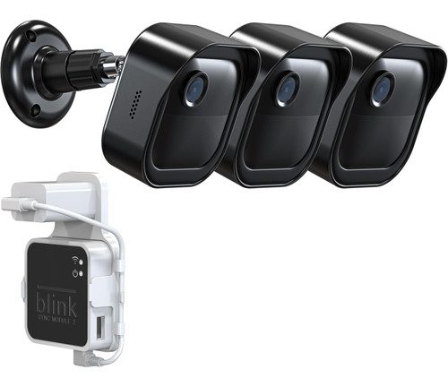 All-New Blink Outdoor 4 Camera Wall Mount, Weatherproof Protective Housing and 360° Adjustable Mount with Blink Sync Module 2 Mount for 4th 3rd Gen - Blink Camera Not Included (3 Pack, Black)