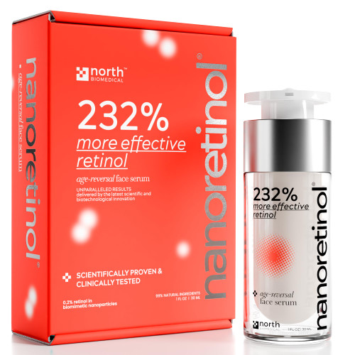 NANORETINOL, the Retinol Serum 232% more Effective - Clinically Proven - Encapsulated Nano Retinol Serum for Face & Eye Contour - Anti-Aging & Dark Spots Remover - Less Irritating than Tretinoin