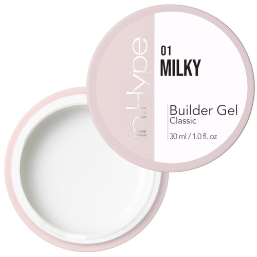 IN.HYPE Hard Builder Gel for Nail Extension/Strengthening Self-leveling Milky white #1