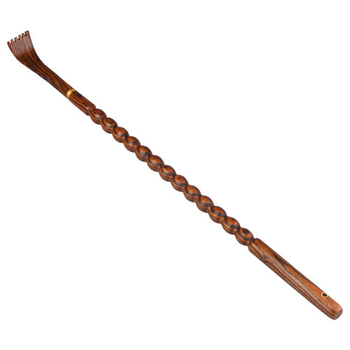 Tomorotec 100% Natural Bocote Wood Back Massager for Itching Relief, Long Sturdy Therapeutic Bamboo Back Scratchers, Body Relaxation Massager