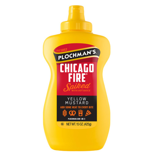 Plochman, Chicago Fire Mustard, 15 oz, Spices up Hot Dogs