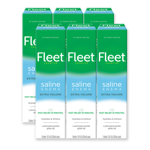 Fleet Laxative Saline Enema, 7.8 Fl Oz (Pack of 6)
