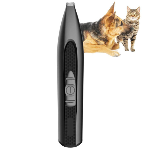 Ruri's Dog Clippers, Cordless Cat and Small Dogs Clipper, Low Noise Electric Pet Trimmer, Dog Grooming Clippers for Trimming Dog's Hair Around Paws, Eyes, Ears, Face, Rump (Black)