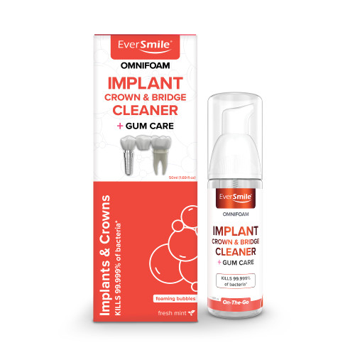Eversmile OmniFoam Dental Cleaner – Cleaning Foam for Implants, Crowns, and Bridges – Pack of 1, 50ml Bottle