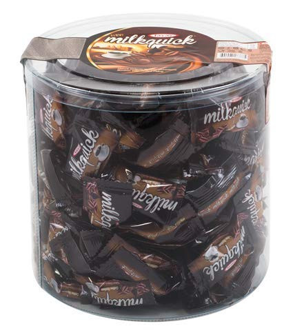 Tayas Milkquick Coffee, Turkish Hard Candy, Coffee Bonbon With Coffee Filling, 750g Bucket