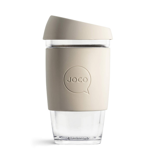 JOCO Cup 16oz - Eco-innovative Borosilicate Glass Reusable Classic Cup - (Sandstone)