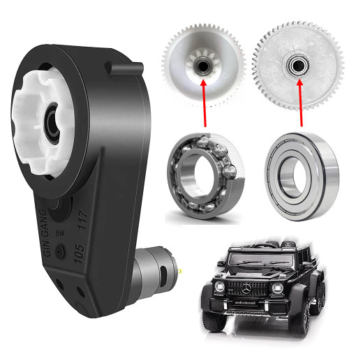 12V 550 40000RPM High Speed Steel Gears Motor Gearbox for Power Wheels Motor Upgrade,12 Volt Electric Hubs Motor Assembly Heavy Duty Gearbox for Kids Ride on Toys Car Replacement Parts
