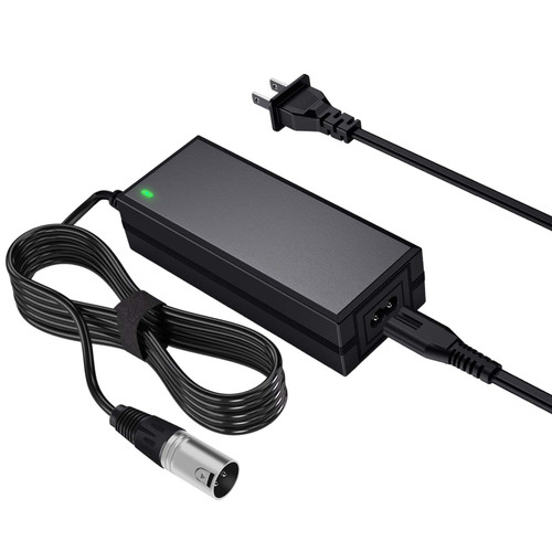 24V 2A 3-pin XLP Electric Scooter Charger Compatible with Go-Go Elite Traveller, Pride Mobility, Jazzy Power Chair Charger & Plus Ezip Mountain Trailz