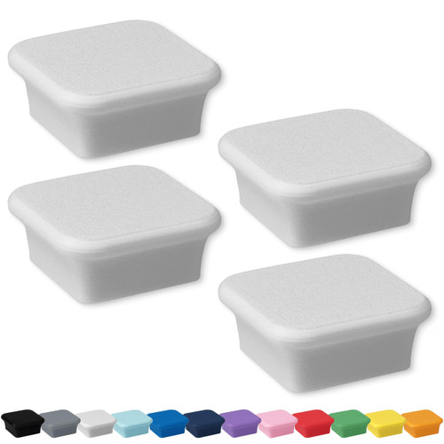 Glassboard Studio MiniBar Magnet - Strong Neodymium Rare Earth Magnets for Fridge, Whiteboard, Locker & Magnetic Glassboards - Ideal for Crafting & Office Use - Strong Fridge Magnets (Snow White, 4)