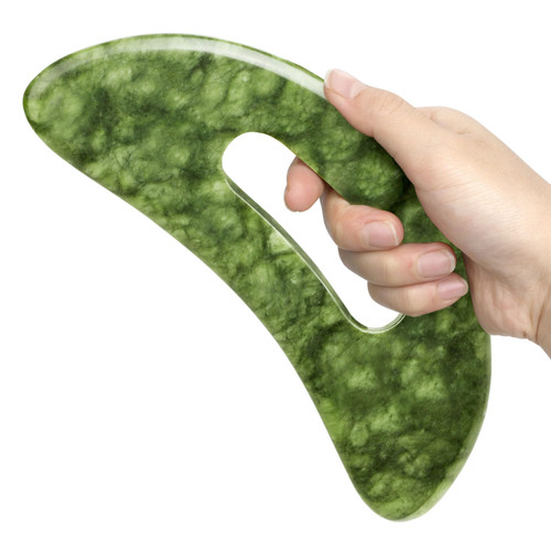 ideayard Large Jade Stone Gua Sha Massage Tool, Scraping Tool for Lymphatic Drainage, Body Sculpting for Muscle Scraping & Cellulite Reduction