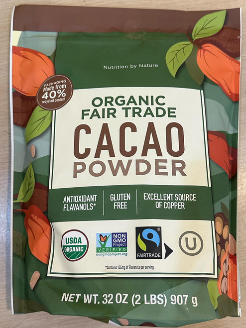 HealthEmpire Organic & Fair Trade Cacao Powder,Gluten Free, Excellent Source of Copper, Net Wt 32oz (Pack of 1)