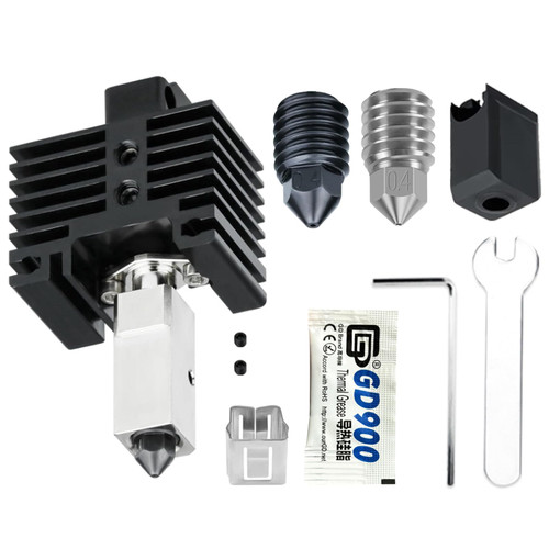 JUUPINE Upgraded Bambu Labs hotend Kit for Bambu Lab X1/X1C/P1P/P1S 3D Printer,500℃ High-Temperature Hardened Steel 0.4mm Nozzle Assembly Kit, Compatible with Bambu Labs X1/P1P Series