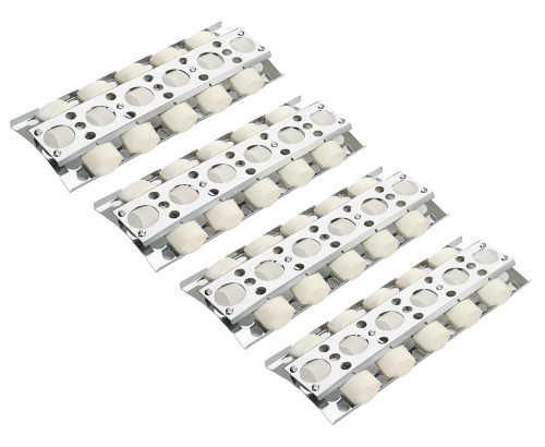 Leship Parts for BBQ Galore Turbo STS, Elite,Capt'n,Classic and Nexgrill Gas Grills,Fit for 720-0057,CG3CKW,CG3TCN Grills,Stainless Steel Locked-in Briquette Trays (16 1/2" x 6 1/2")(4-Pcs)