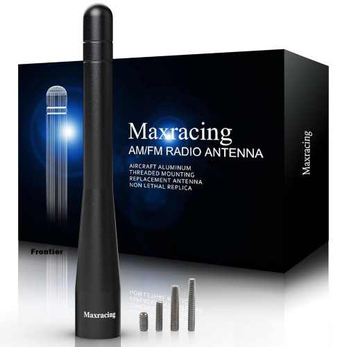 MAXRACING Short Truck Antenna Compatible with Frontier 1998-2021 / Carwash Safe/Aluminum Replacement Antenna