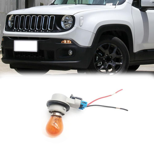AUPSPUD Front DRL Daytime Running Light Turn Signal Lamp Bulb For Jeep Renegade 2014 2015 2016 2017 2018 2019 2020 (Front Turn Signal Lamps, with wires)