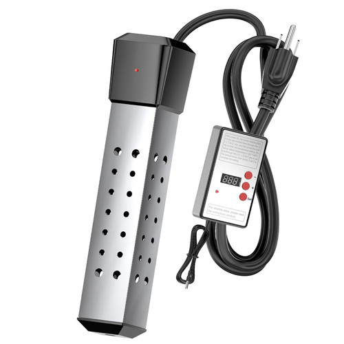 2000W Immersion Water Heater with Thermostat, Kiddie Pool Heater for Inflatable Above Ground Swimming Pool, Portable Submersible Bucket Heater, Bathtub Electric Water Heater with 304 Stainless Guard