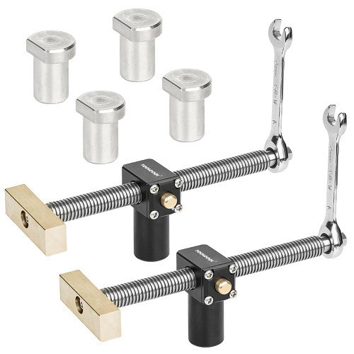TOOLCOOL Bench Dog Clamp 3/4 Inch Dog Hole Clamps Woodworking MFT Table Workbench Accessories Quick Clamp and Release (2 Pack)