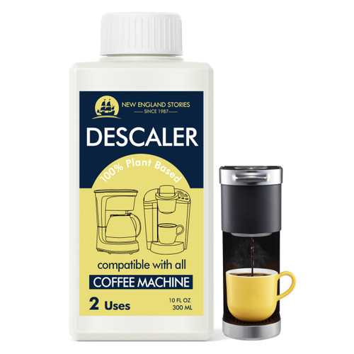 Coffee Machine Descaler - 10oz (2 Uses), Universal Descaling Solution Compatible with Keurig, Nespresso, Delonghi and All Single Use Coffee and Espresso Machines