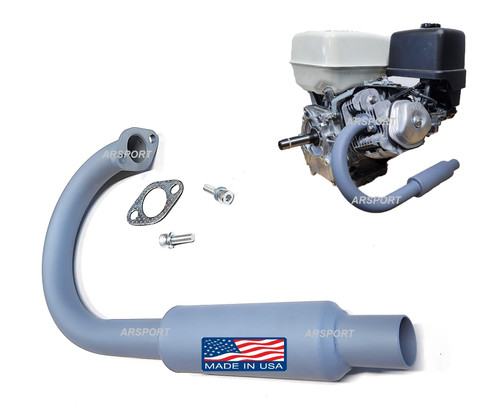 ARSPORT Exhaust Muffler pipe replacement for: Predator Max 459cc & Predator 301 or 420. GX240, GX270, GX390