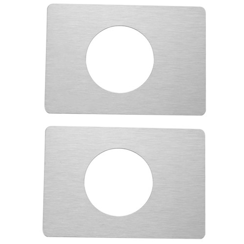 OZXNO 2pcs Door Knob Reinforcement Plate Door Handle Fixing Cover Filler Repair Backplate Stainless Steel Door Hole Deadbolt Cover Plate (Silver)