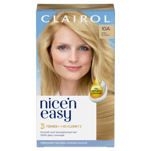 Clairol Nice'n Easy Crème Permanent Hair Dye, 10A Baby Blonde, 260g-1761542939 Clairol Nice'n Easy Crème Permanent Hair Dye, 10A Baby Blonde, 260g-1761542939