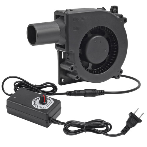 120mm 12V BBQ Blower Fan ,120mm x 32mm Dual Ball Blower Fan 12V with 110v - 240v AC Plug Variable Speed Controller for Ventilation,Outdoor Barbecues Fire Bellow, Camping Cooking DIY Cooling Projects