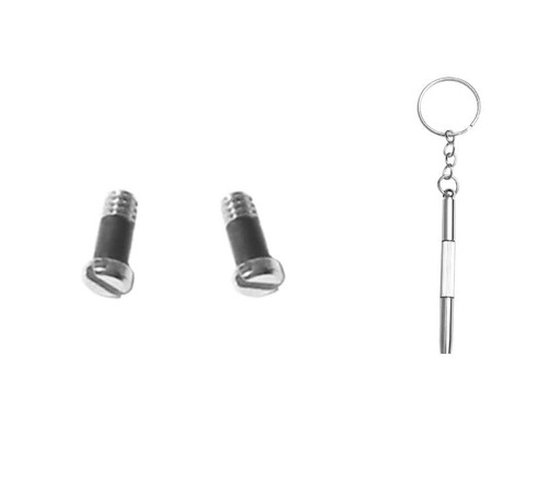 Replacement Screws for Oakley Holbrook Metal OO4123 Sunglasses Repair Kit (Set of 2),Screwdriver (Silver)