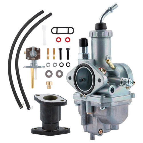 Carburetor for Yamaha Breeze 125 1989-2004 YFM125 Grizzly 125 Carb 2004-2013 with Intake Manifold Boot/Fuel Valve Petcock Switch