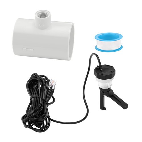 MEASUREMAN Flow Switch for Hayward Goldline Salt Chlorine Generator System with Tee，Pool Flow Sensor Suitable for Hayward Salt Cell and Chlorine Generator, with 15-Foot Cable Flow Switch