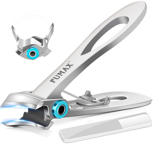 Toenail Clippers for Thick Toenails with Slant Wide Jaw Opening, Large Mens Nail Clippers for Thick Nails for Seniors with Long Handle, Heavy Duty Sharp Nail Cutter Gifts for Men Women Adults