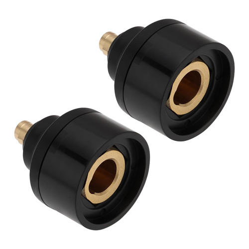 Micro Traders 2pcs 10/25 Male to 35/50 Female Brass Adapter Brass Welding Machine Adapter Connector for Welding Machine Plasma Cutting Machine, 905-BIW