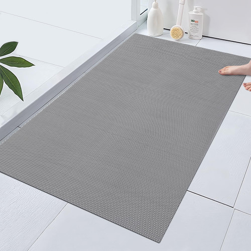 58×32 Inches Extra Large Shower Mat, Anti Slip Bathtub Mat for Tub & Shower,Quick-Dry PVC Shower Stall Mat for Bathroom