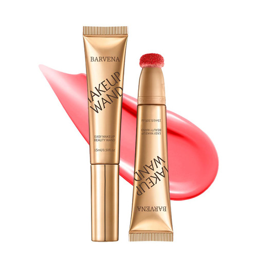 BARVENA Liquid Blush Wand – Buildable Blush Beauty Wand with Soft Applicator, Long-Lasting Natural Glow, Easy Blend,Flushed Cheeks (03 Mauve Berry)