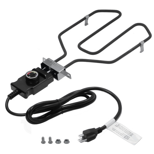 Upgrade 1650W Electric Smoker Heating Element with Adjustable Thermostat Controller, Universal Replacement Parts for Smoke Hollow, Charbroil, Dyna-Glo, Masterbuilt, Cuisinart etc Electric Smoker Grill