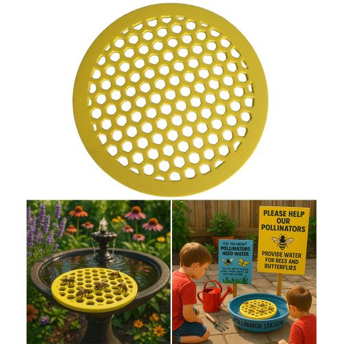 10 Pack Bee Watering Station for Garden - Pollinator Bee Bath Floating Bee Island - Butterfly Bee Feeders for Outdoors Outside