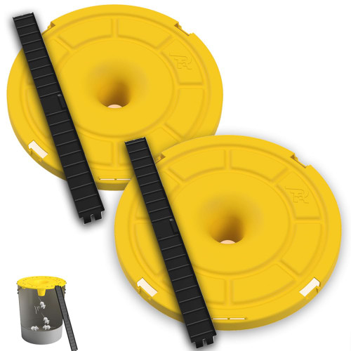RinneTraps | 2 Pack - Hole in One Bucket lid Mouse Trap | Multi-Catch | Fits Any 5 Gallon Bucket |