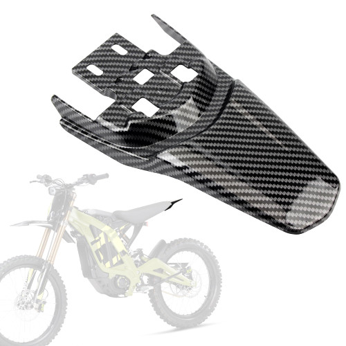 PowerMotor Surron Rear Fender Imitation Carbon Fiber Mud Guard Fender Replacement for Light Bee X/S Segway X160/X260 Electric Dirt Bike