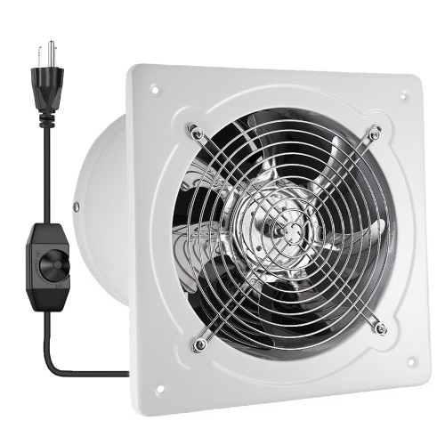8" Kitchen Exhaust Fan with Variable Speed Controller, 735CFM Wall Mount Ventilation Fans, Metal Attic Exhaust Fan, Small Fume Extractor Ventilation Fan for Kitchen Bathroom Shop Smoking Room Garage