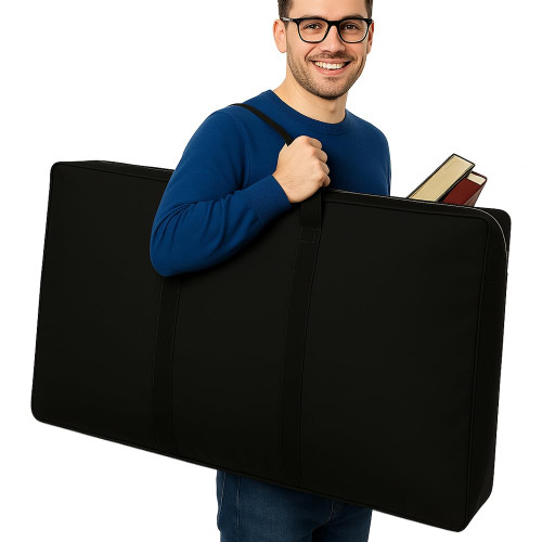 OULIGET Large Size Art Portfolio Bag,24 x 36 inches Light Weight Board Poster Storage Bag,Waterproof Student Carry Transport Bag for Artwork Sketching Drawing