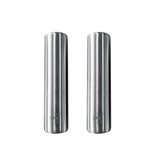 Outset Stainless Steel Cylinder Ice Packs, Set of 2 Reusable Travel Coolers, 6.3" x 1.6”