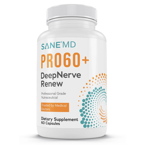 Sane®MD PRO60+ DeepNerve Renew Nerve Support Supplement for Adults 60+ - Botanical Formula for Comfort, Relaxation and Overall Well-Being - 30 Capsules