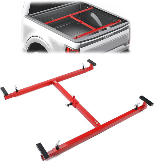 EliteEdge Adjustable Universal Truck Bed Lifter Box Lift for Lift Pickup Beds Powder Coated Heavy Duty Steel Lift for Pickups Trucks, 800 LBS Capacity,Coral Red