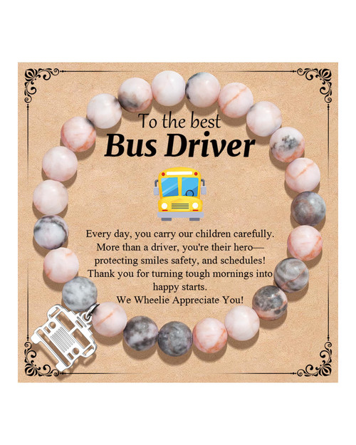 GBTBYS Bus Driver Appreciation Gifts Ideas for Women Back to School Bracelet End of Year Retirement Birthday Thank You Gifts