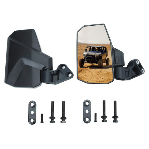 SHEJISI UTV XD 1500 Mirrors | 2025 New UTV Side Mirrors – Compatible Only with Polaris Ranger 1500 XD/Crew, Its Spring-Back Feature Enables Easy Post-Folding Reset for Improved Driving Experience