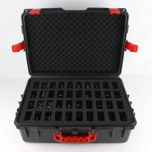 Liyirui Miniature Figurine Storage Case with 120 Slots, Hard Shell,Design with Customizable Foam Layer for Miniature Figures, Compatible with 40k and Other Miniatures Large[Case Only]