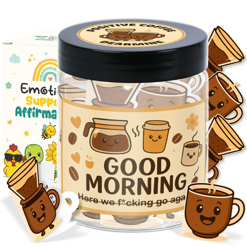 Emotional Support Coffee - Coffee Lover Gifts for Women - Positive Affirmations Cards - Inspirational Gifts for Women - Birthday Gift for Coworkers, Barista, Best Friends, Espresso Martini Gift