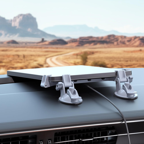 Starlink Mini Car Mount for Dashboard,Starlink Mini Mount Adjustable Suction Cup for Car, Vehicle, RV Dash & windshield, Nano Glue, Heat-Resistant ABS Bracket Ensures Stable Satellite network Signal